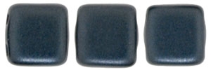 CzechMates Two Hole Tile 6mm - CZTWN06-25037 - Pearl Coat - Charcoal - 25 Beads