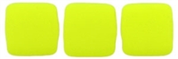 CzechMates Two Hole Tile 6mm - CZTWN06-25121 - Neon Yellow - 25 Beads