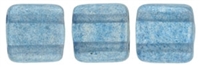 CzechMates Two Hole Tile 6mm - CZTWN06-29266 - Halo - Azurite - 25 Beads