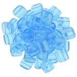 CzechMates Two Hole Tile 6mm - CZTWN06-6002 - Aquamarine - 25 Beads