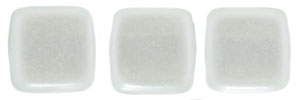 CzechMates Two Hole Tile 6mm - CZTWN06-63025 - Pearl Lights - Snow - 25 Beads