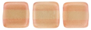 CzechMates Two Hole Tile 6mm - CZTWN06-63875 - Pearl Lights - Pomelo - 25 Beads