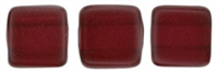 CzechMates Two Hole Tile 6mm - CZTWN06-63999 - Pearl Lights - Claret - 25 Beads