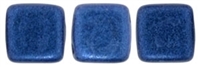 CzechMates Two Hole Tile 6mm - CZTWN06-79031 - Metallic Suede - Blue - 25 Beads