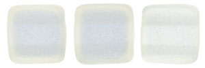 CzechMates Two Hole Tile 6mm - CZTWN06-79080CR - Sueded Gold Crystal - 25 Beads