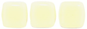 CzechMates Two Hole Tile 6mm - CZTWN06-83529  - Ivory - 25 Beads