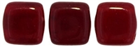 CzechMates Two Hole Tile 6mm Oxblood 25 Beads