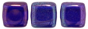 CzechMates Two Hole Tile 6mm - CZTWN06-E3009 - Cobalt - Vega - 25 Beads