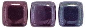 CzechMates Two Hole Tile 6mm - CZTWN06-E9010 - Ruby - Vega - 25 Beads