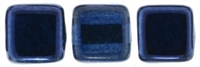 CzechMates Two Hole Tile 6mm - CZTWN06-K5308 - Mirror - Denim - 25 Beads