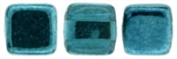 CzechMates Two Hole Tile 6mm - CZTWN06-K5513 - Mirror - Teal - 25 Beads