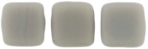 CzechMates Two Hole Tile 6mm - CZTWN06-M43020 - Ashen Grey - Matte - 25 Beads