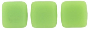 CzechMates Two Hole Tile 6mm - CZTWN06-M53200 - Honeydew - Matte - 25 Beads