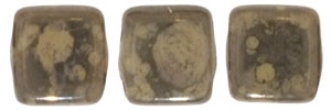 CzechMates Two Hole Tile 6mm - CZTWN06-MD13070 - French Beige - Moon Dust - 25 Beads