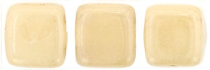 CzechMates Two Hole Tile 6mm Opaque - Luster Champagne 25 Beads