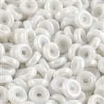 CZWB-03000-14400 - 6mm Wheel Bead Chalk White Luster - 25 Count