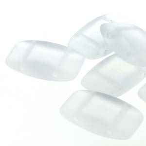 CarrierDuo-M00030 - 9x17mm Two Hole Carrier Duo Beads - Matte Crystal - 10 Count