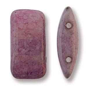 CarrierDuo-P14494 - 9x17 Two Hole Carrier Duo Beads - Lilac Luster - 10 Count