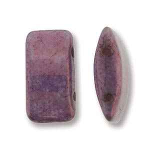 CarrierDuo-P157216 - 9x17 Two Hole Carrier Duo Beads - Purple Vega - 10 Count