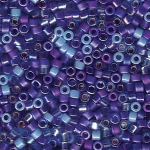 Miyuki Delica Seed Beads, 11/0 size, 7.2 Grams, Mix Vinyard Purples