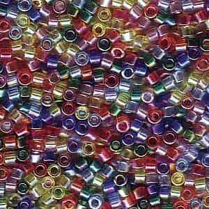 Miyuki Delica Seed Bead Mix 7.2g Rainbow AB