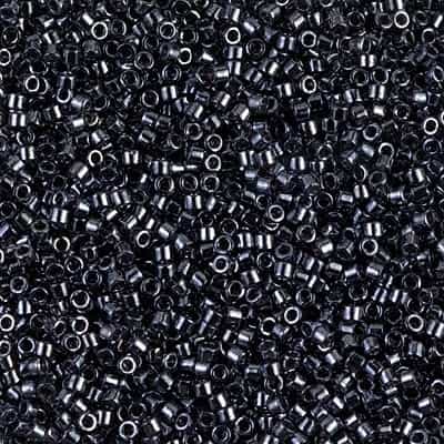 Miyuki Delica Seed Beads 5g 11/0 DB0001 M Hematite
