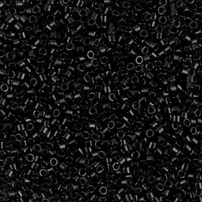 Miyuki Delica Seed Beads 5g 11/0 DB0010 OP Black