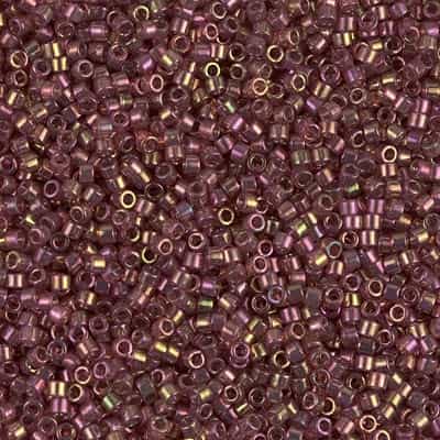 Miyuki Delica Seed Beads 5g 11/0 DB0103 TL Raspberry/Gold