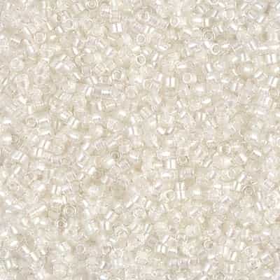 Miyuki Delica Seed Beads 5g 11/0 DB1701 TR ICL Candle Lit White