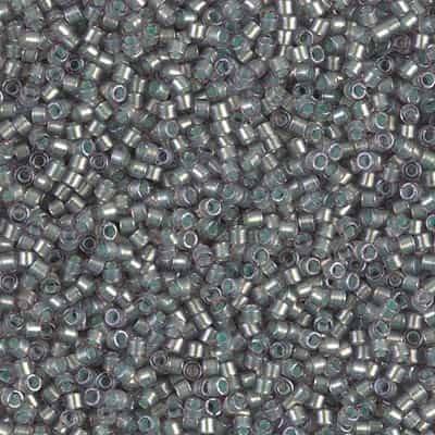 Miyuki Delica Seed Beads 5g 11/0 DB1712 TR ICL Storm Cloud Grey