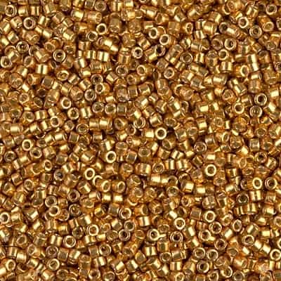 Miyuki Delica Seed Beads 5g 11/0 DB1833 Duracoat Dark Gold
