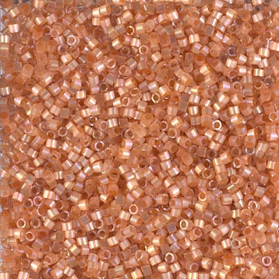Miyuki Delica Seed Beads 5g 11/0 DB1864 Satin Inside Dyed Dark Peachy Fuzz