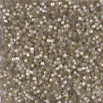[ DS ] Miyuki Delica Seed Beads 5g 11/0 DB1876 Inside Dyed Rainbow Sandy Grey Satin