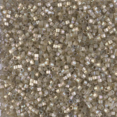 Miyuki Delica Seed Beads 5g 11/0 DB1876 Inside Dyed Rainbow Sandy Grey Satin