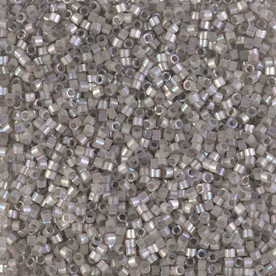 [ DS ] Miyuki Delica Seed Beads 5g 11/0 DB1877 Inside Dyed Rainbow Nearly Grey Satin