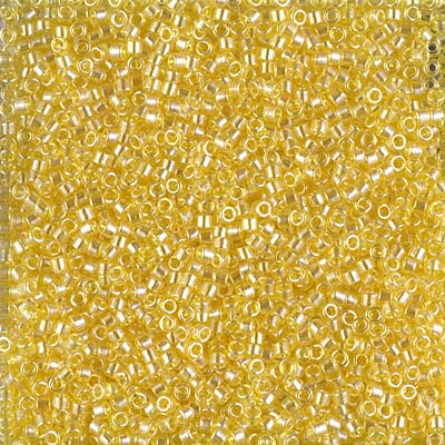 Miyuki Delica Seed Beads 5g 11/0 DB1886 Transparent Luster Lemon