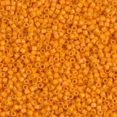 Miyuki Delica Seed Beads 5g 11/0 DB2104 Duracoat Opaque Dyed Cheddar Orange