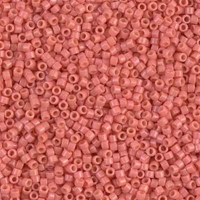 Miyuki Delica Seed Beads 5g 11/0 DB2114 Duracoat Opaque Dyed Dark Salmon Pink