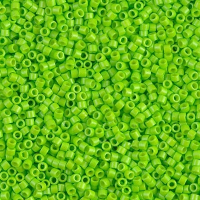 [ DS ] Miyuki Delica Seed Beads 5g 11/0 DB2121 Duracoat Opaque Dyed Bright Lime