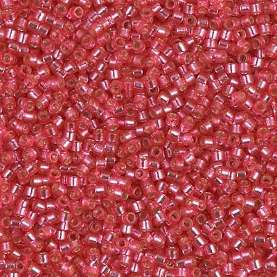 Miyuki Delica Seed Beads 5g 11/0 DB2154 Duracoat Silver Lined Dyed Razzle Dazzle Pink
