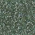 Miyuki Delica Seed Beads 5g 11/0 DB2165 Duracoat Silver Lined Dyed Silver Sea Green