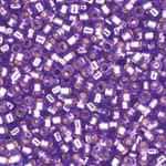 Miyuki Delica Seed Beads 5g 11/0 DB2168 Duracoat Silver Lined Dyed Medium Silver Grape