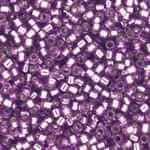Miyuki Delica Seed Beads 5g 11/0 DB2169 Duracoat Silver Lined Dyed Purple Silver Plum
