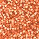 Miyuki Delica Seed Beads 5g 11/0 DB2172 Duracoat Silver Lined Matte Dyed Peach Puff