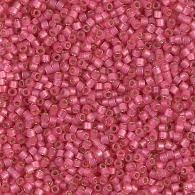 [ DS ] Miyuki Delica Seed Beads 5g 11/0 DB2175 Duracoat Silver Lined Matte Dyed Rambling Rose