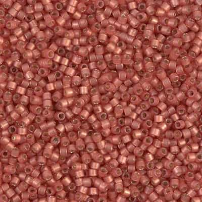 [ DS ] Miyuki Delica Seed Beads 5g 11/0 DB2178 Duracoat Silver Lined Matte Dyed Papaya