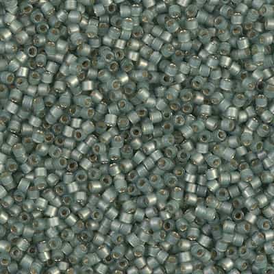 Miyuki Delica Seed Beads 5g 11/0 DB2190 Duracoat Silver Lined Matte Dyed Mistletoe