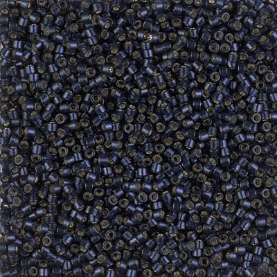 Miyuki Delica Seed Beads 5g 11/0 DB2192 Duracoat Silver Lined Dyed Dark Navy Blue