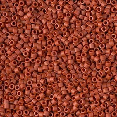 Miyuki Delica Seed Beads 5g 11/0 DB2288 Opaque Matte Glazed Paprika