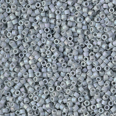 Miyuki Delica Seed Beads 5g 11/0 DB2320 Opaque Matte Glazed Rainbow Cadet Gray